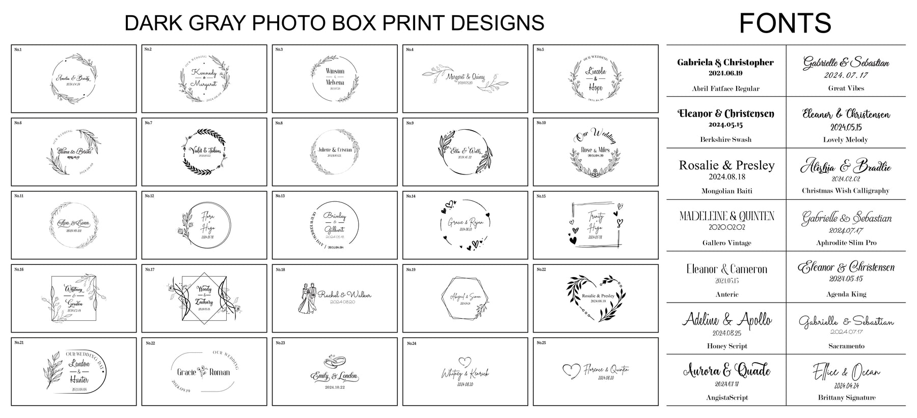 4x6 Dark gray fabric photo box