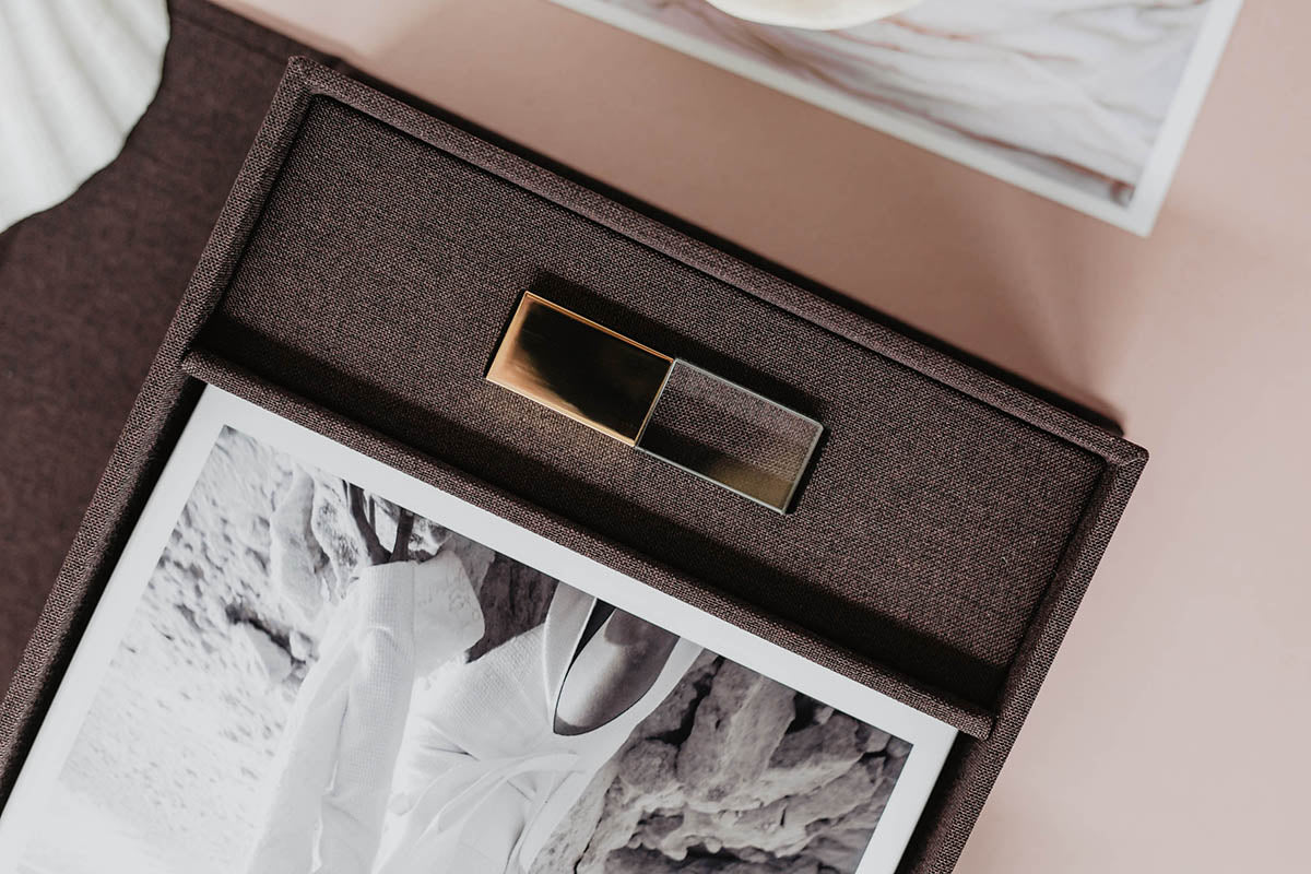 6x8 Midnight fabric photo box