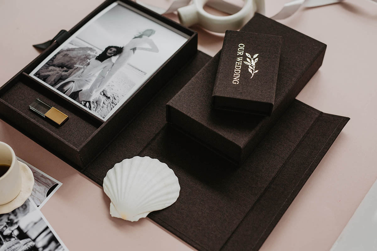 6x8 Midnight fabric photo box