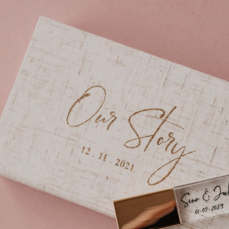 Marble fabric USB box