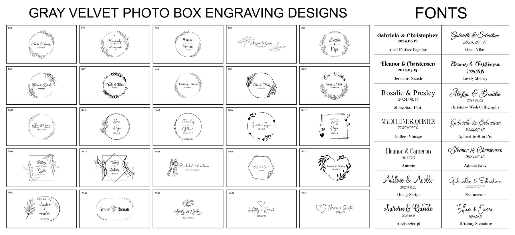 4x6 Gray velvet photo box