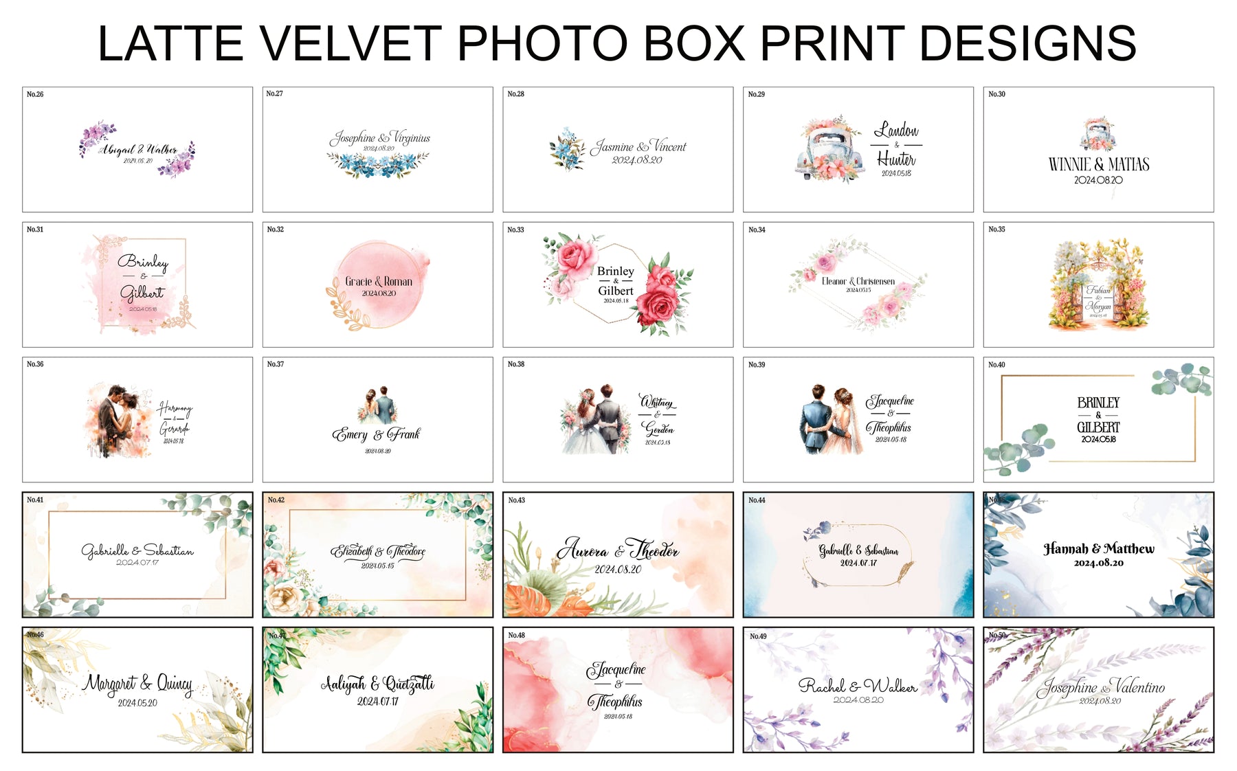 4x6 Latte velvet photo box