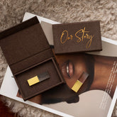Choco brown fabric USB box