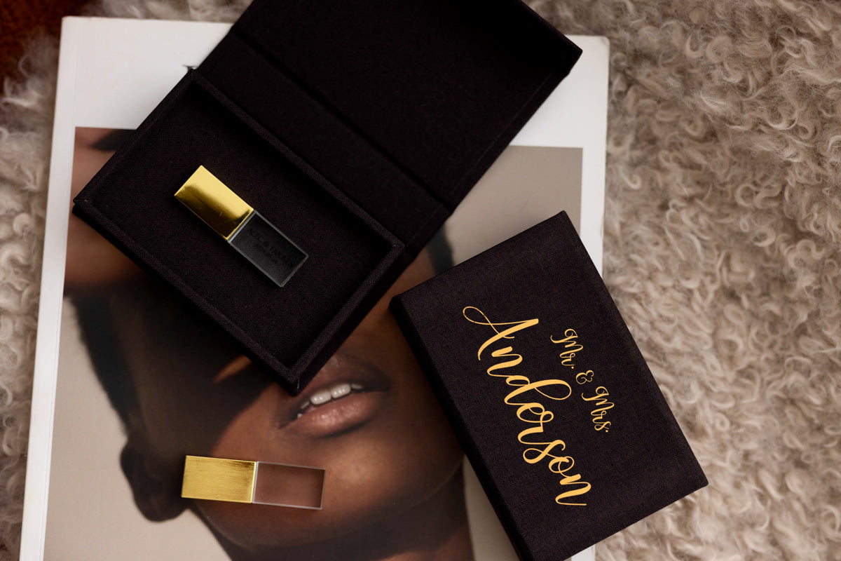 Midnight fabric USB box