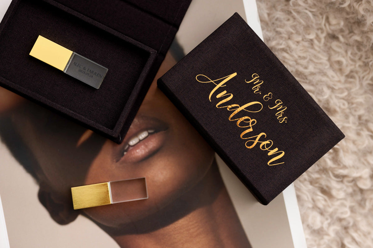 Midnight fabric USB box