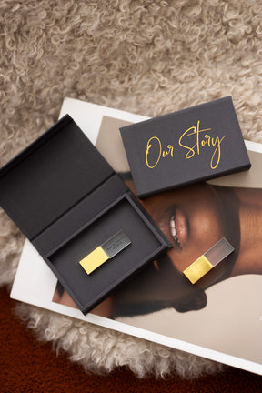 Navy Blue fabric USB box