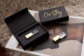 Navy Blue fabric USB box