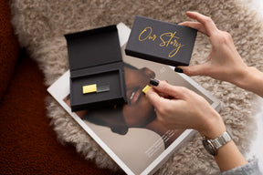Navy Blue fabric USB box