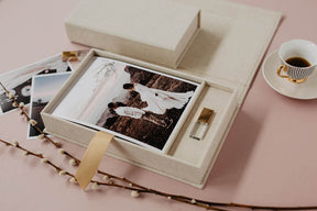 5x7 Vintage fabric photo box