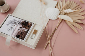 5x7 Marble fabric photo box