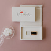 White fabric USB box