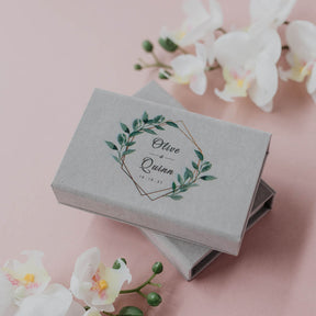 Gray velvet USB box