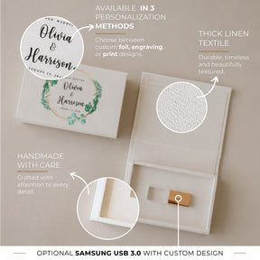White fabric USB box