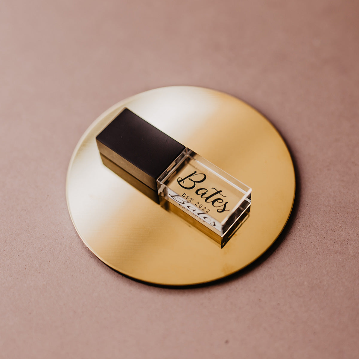 Crystal Rose/gold/black USB